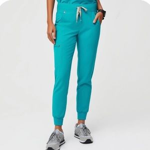 Figs Petite Zamora jogger pants Women XS in Teal color